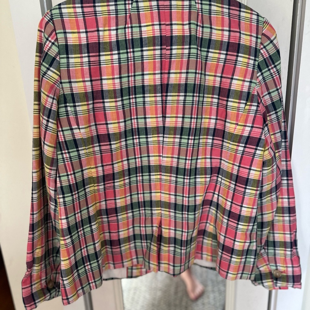 Talbots madras Plaid Jacket - Picture 4 of 6